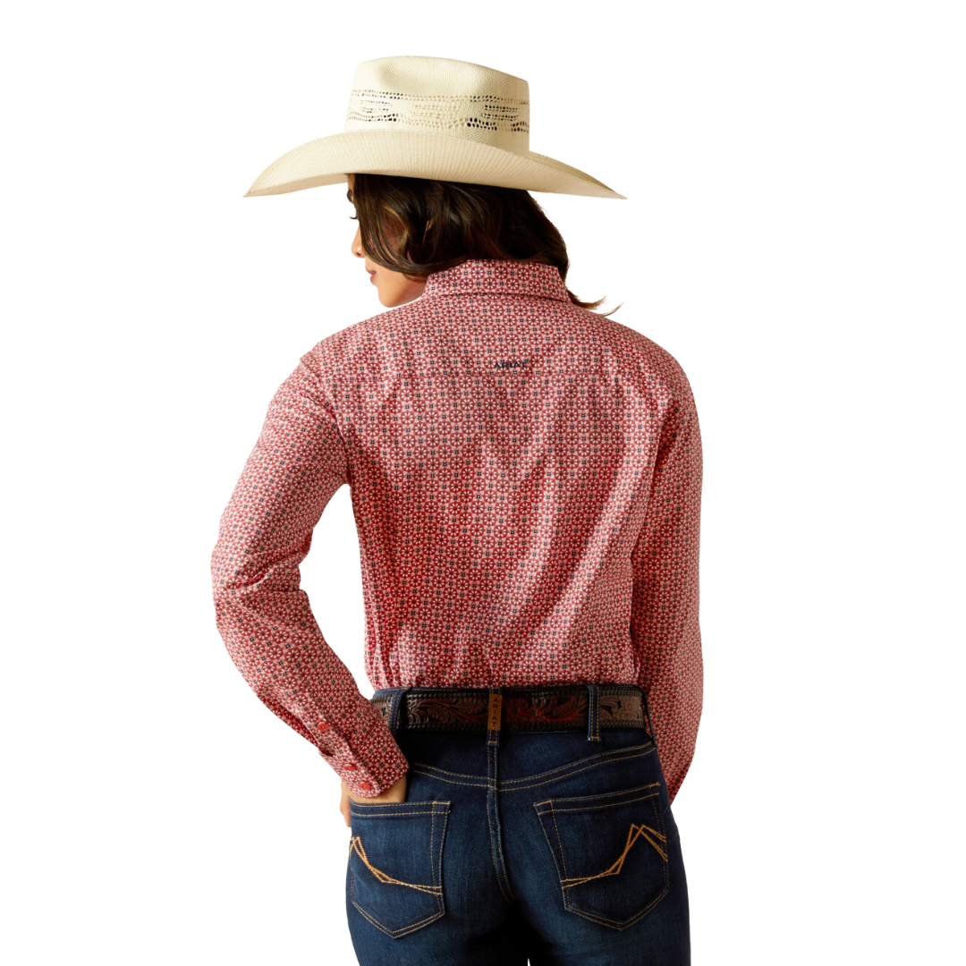 Ariat Women's Kirby Garnet Rose Geo Shirt