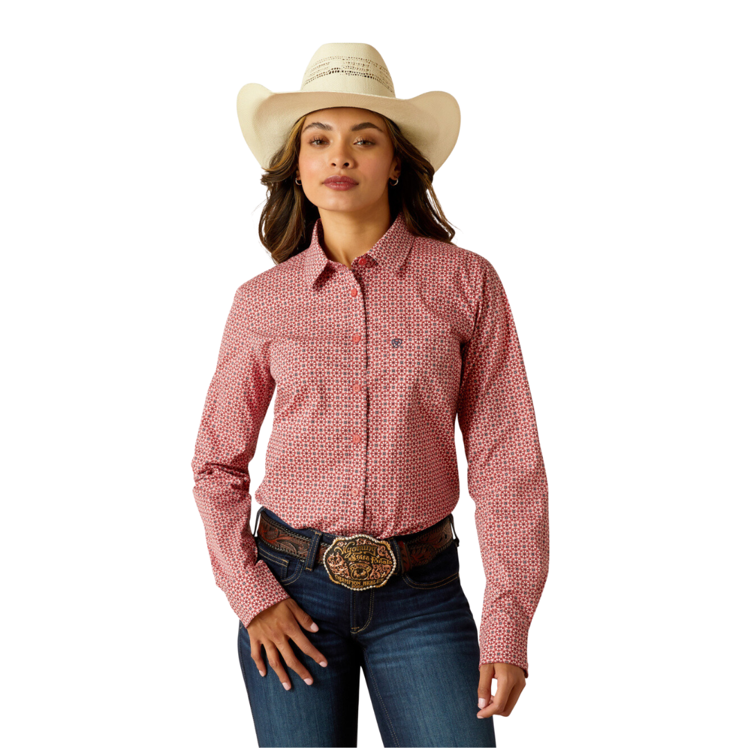 Ariat Women's Kirby Garnet Rose Geo Shirt