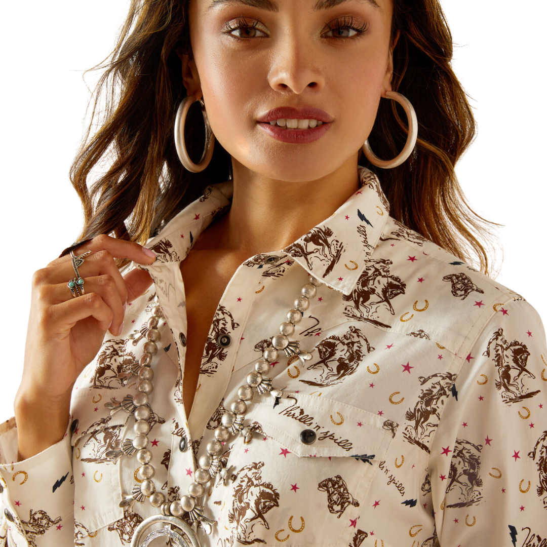 Ariat Women's Spills Snap Thrilling Print Shirt