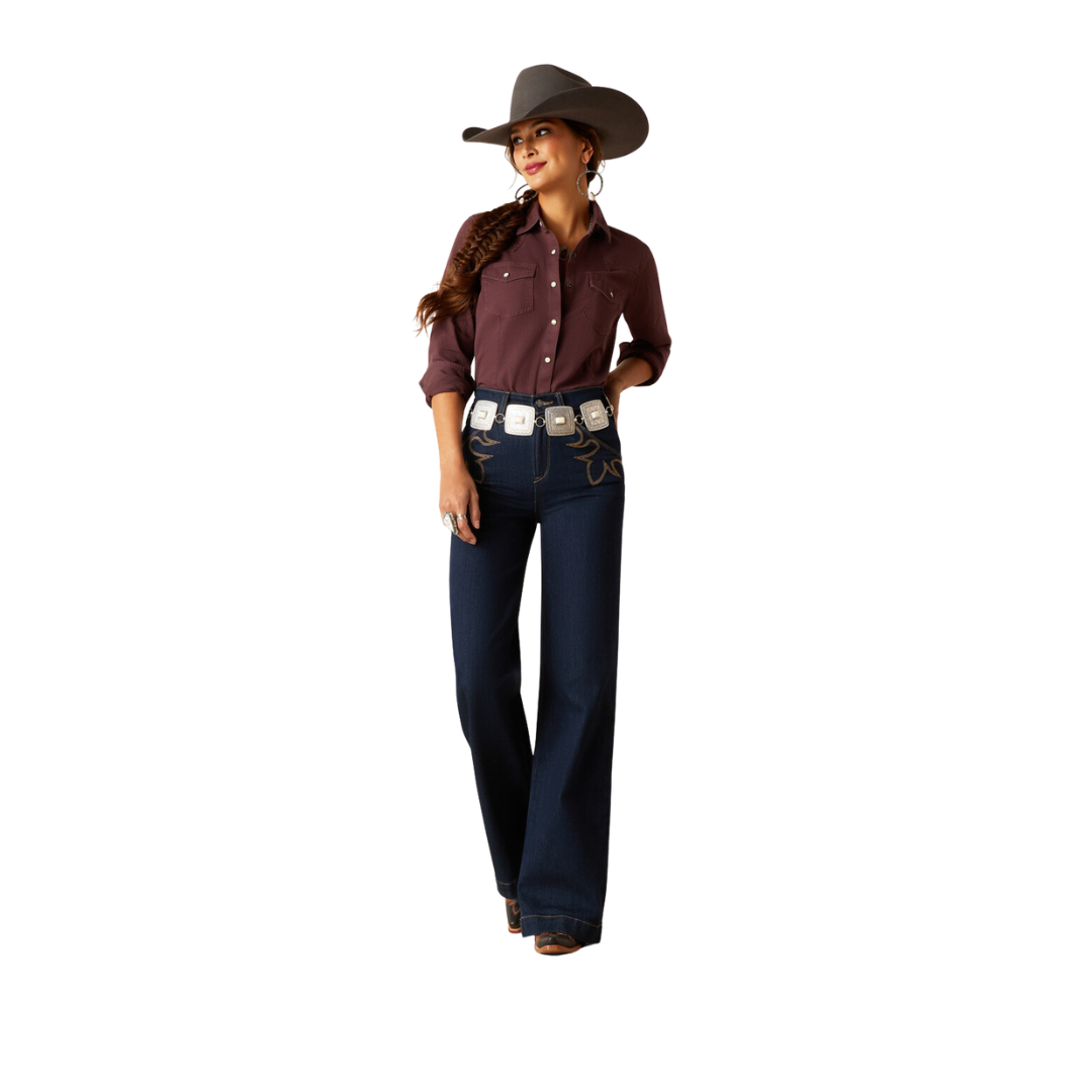 Ariat Women's Real Jurlington Snap Brown Shirt