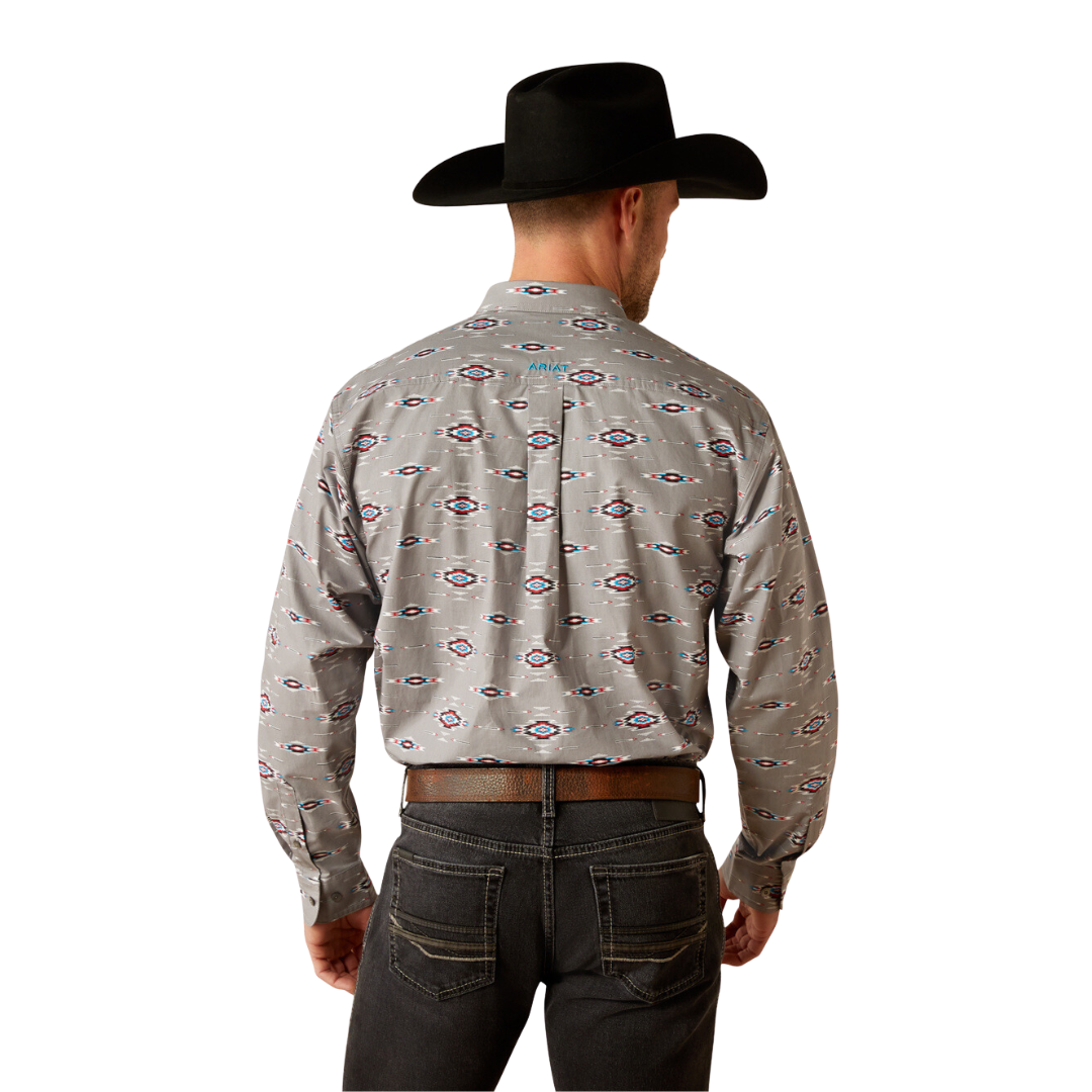 Ariat Men's Jarrod Western Grey Shirt