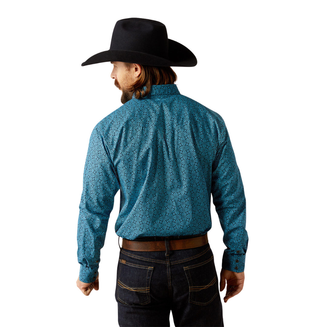 Ariat Men's Woodrow Snap Blue Shirt