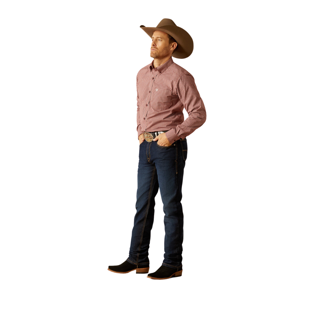 Ariat Men's Pro Pedro Burgundy Shirt