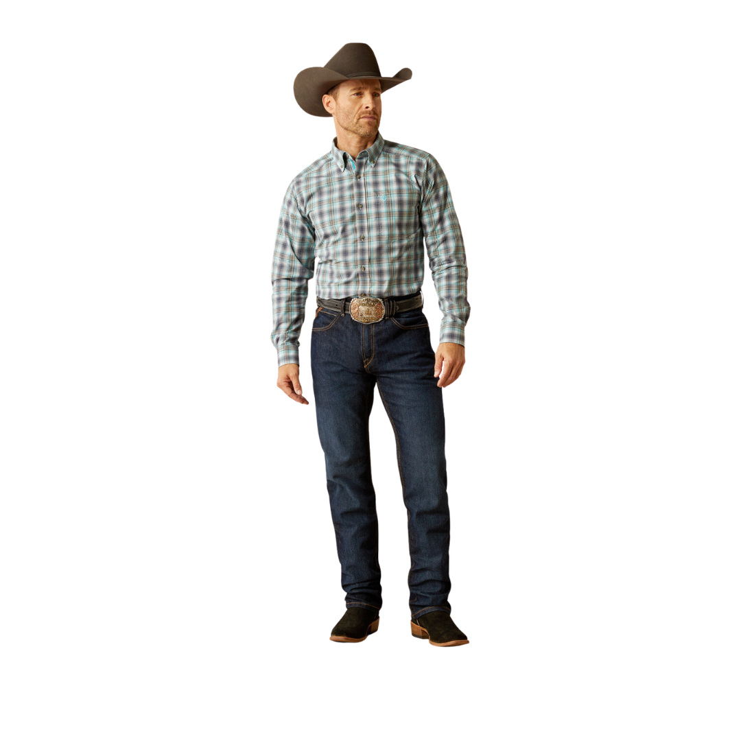 Ariat Men's Pro Piers Teal Shirt