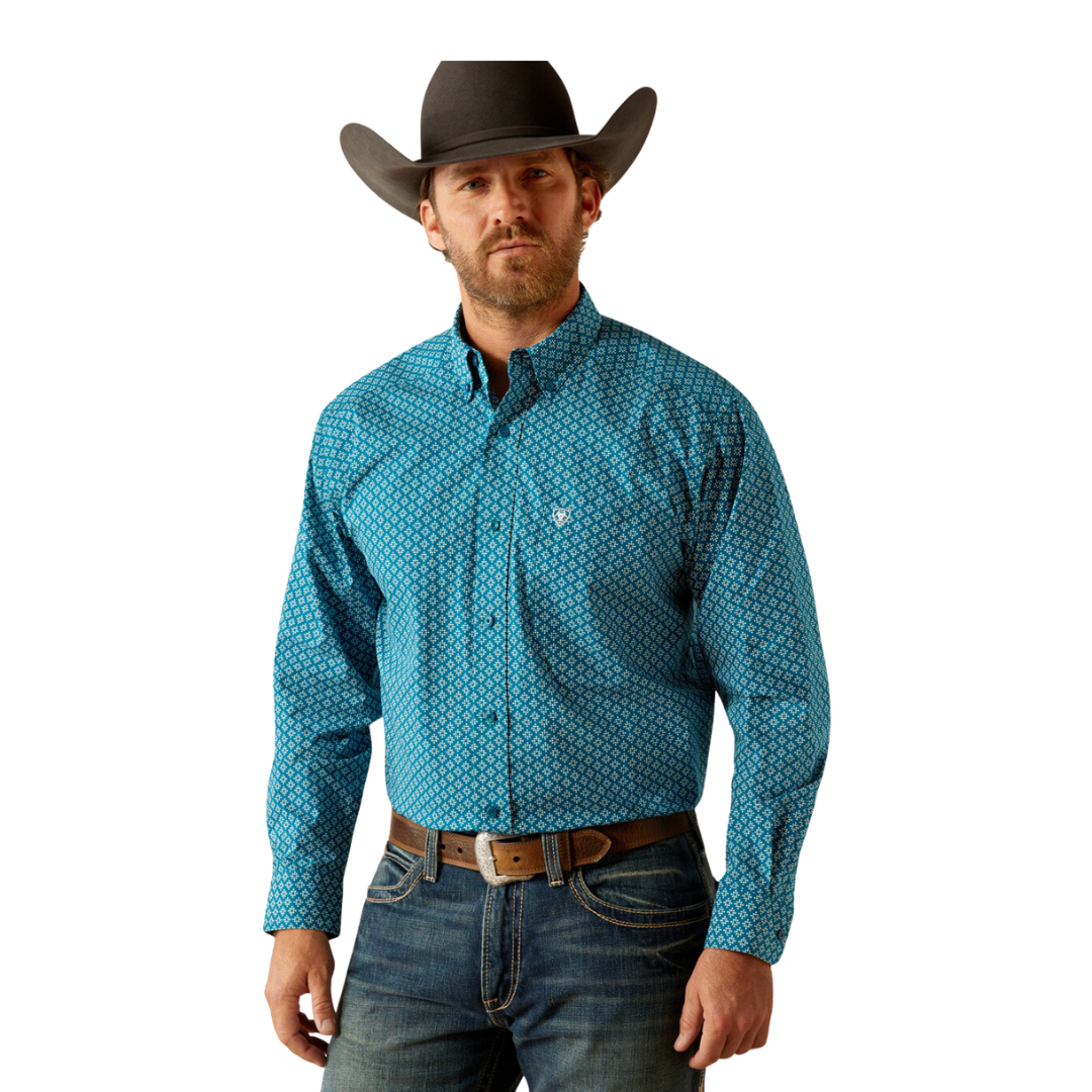 Ariat Men's Petey Dark Teal Shirt