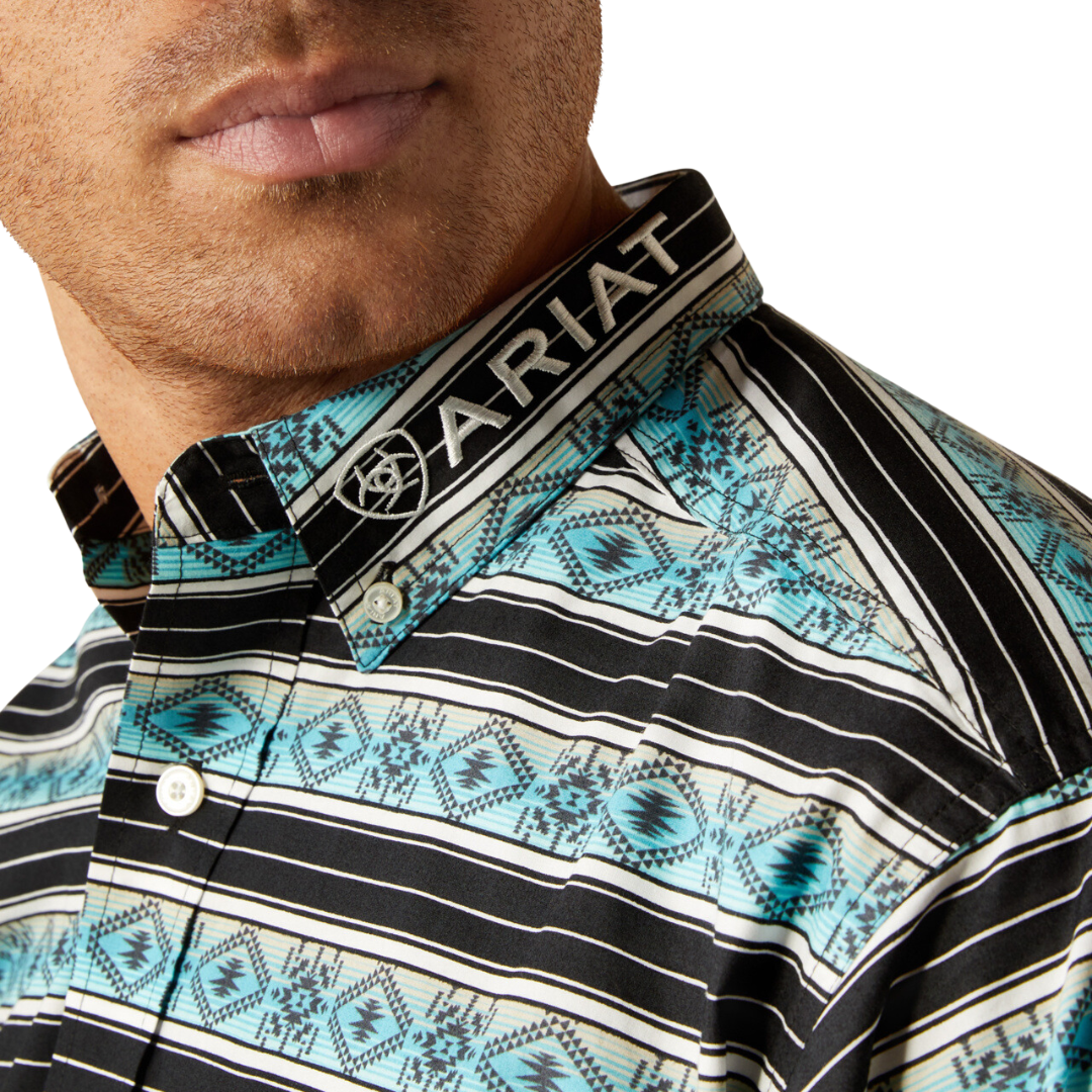 Ariat Men's Team Osborne Turquoise White Shirt