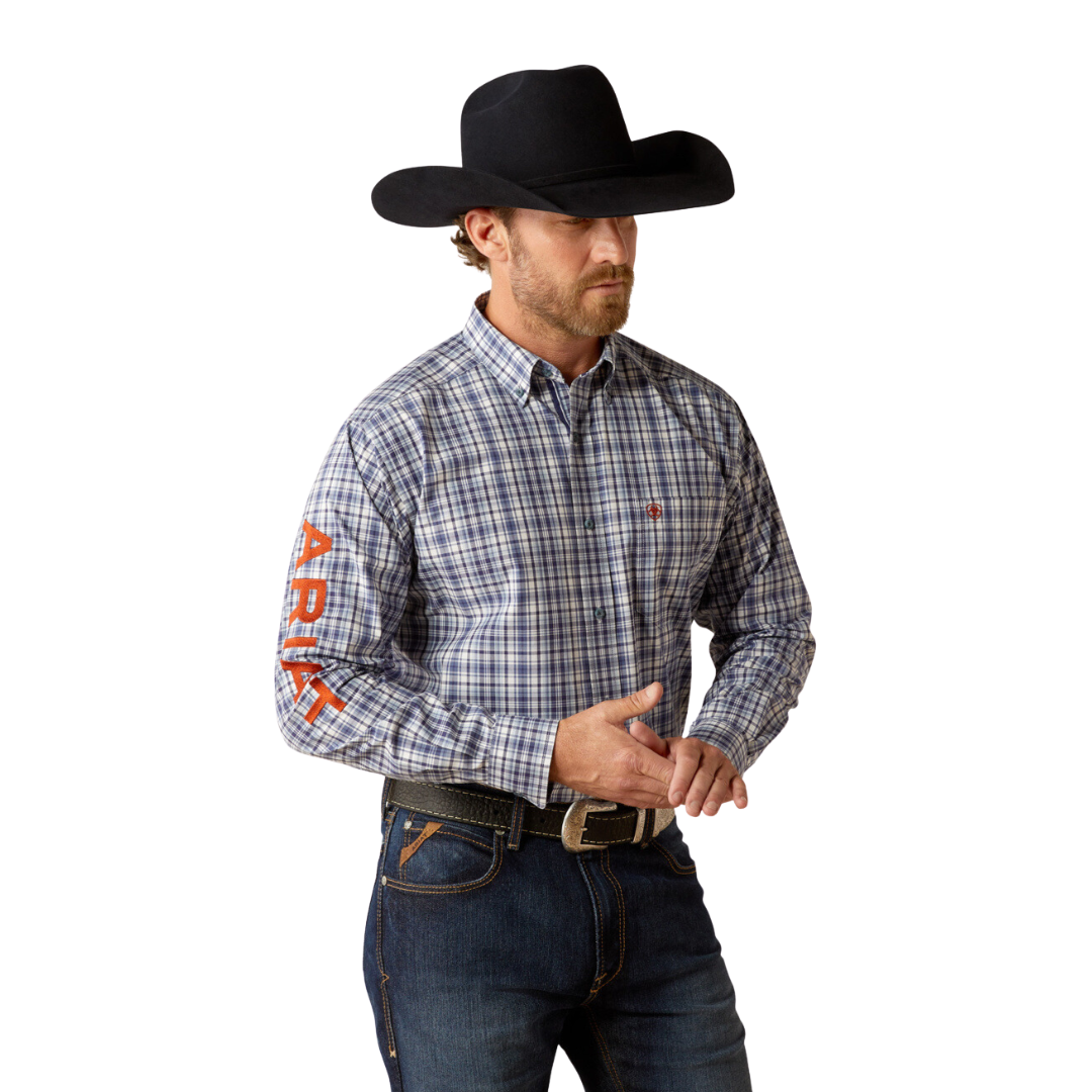 Ariat Men's Pro Team Orion Navy Orange Shirt