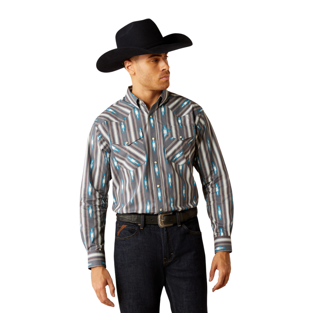 Ariat Men's Callahan Snap Grey Shirt