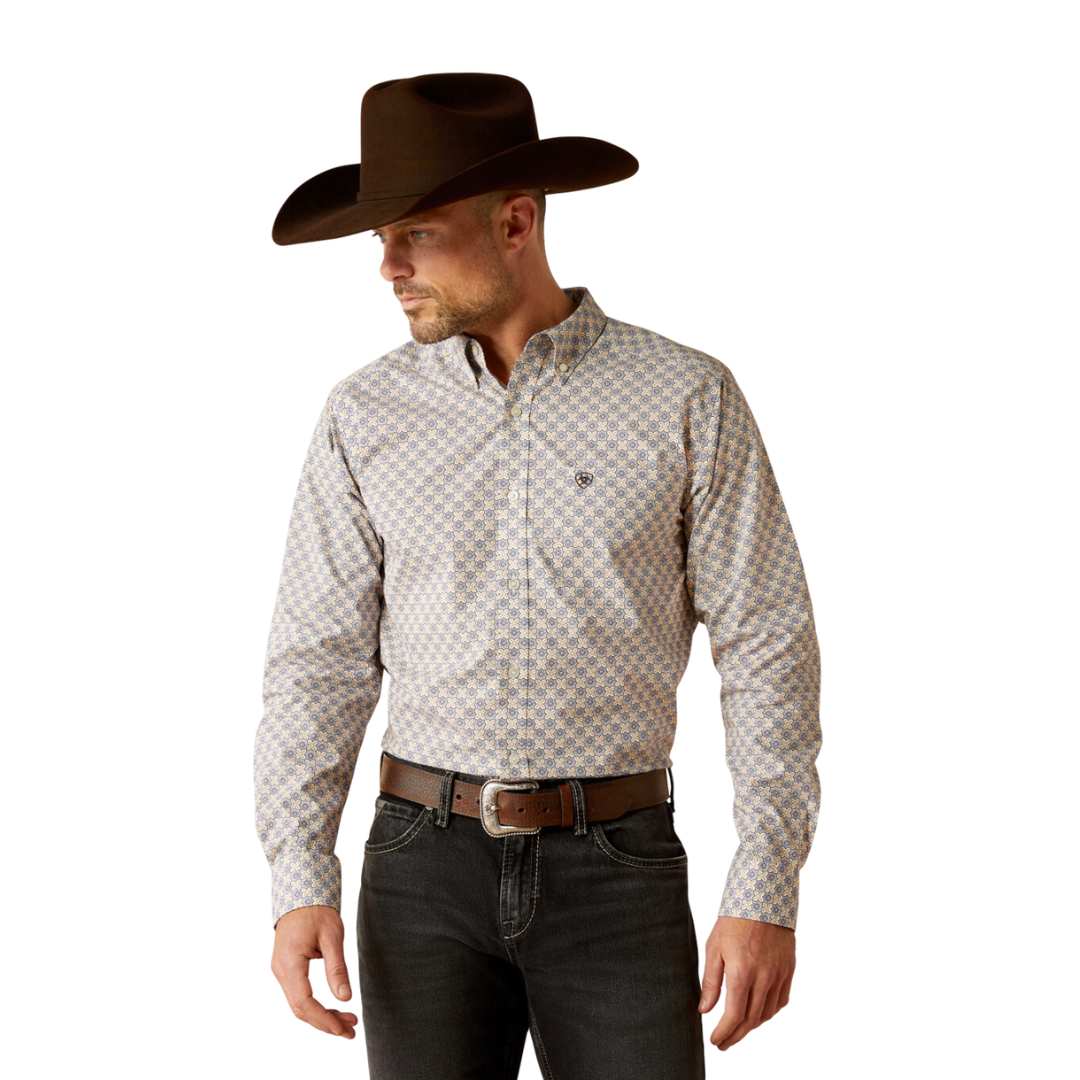 Ariat Men's Cario Grey Blue Shirt