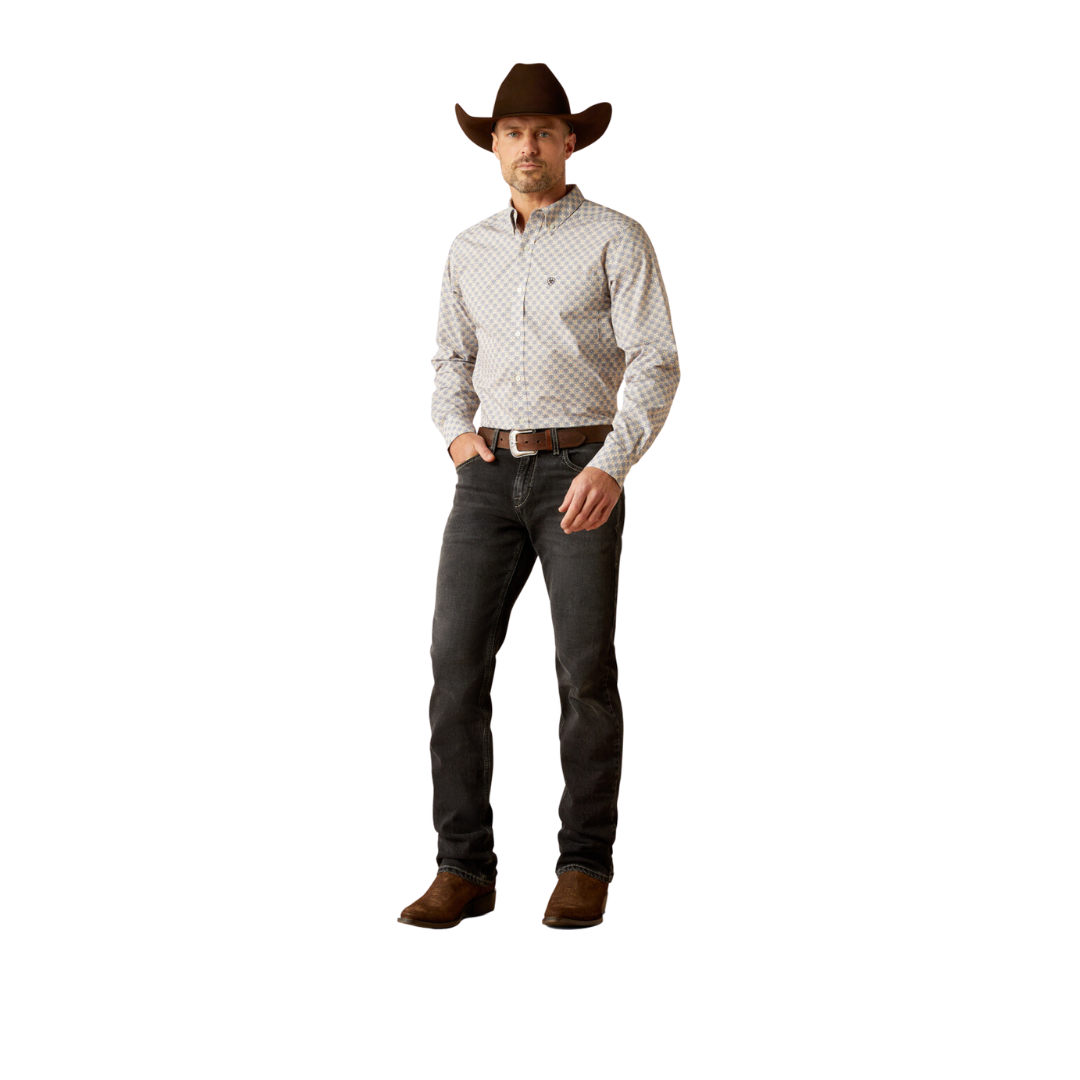 Ariat Men's Cario Grey Blue Shirt