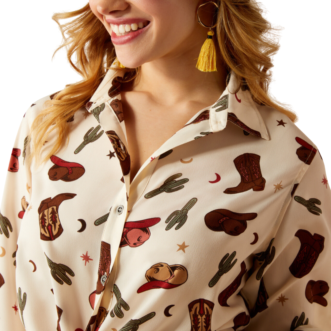 Ariat Women's Homestyle Western Cowgirl Print Shirt