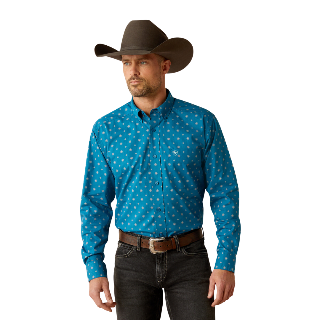 Ariat Men's Paxton Teal Shirt