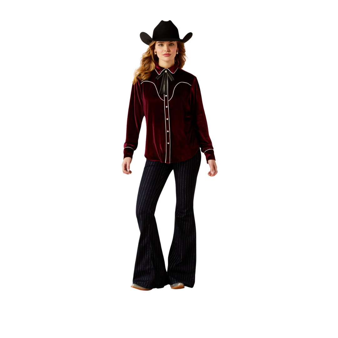 Ariat Women's Casa Rosa Burgundy Shirt