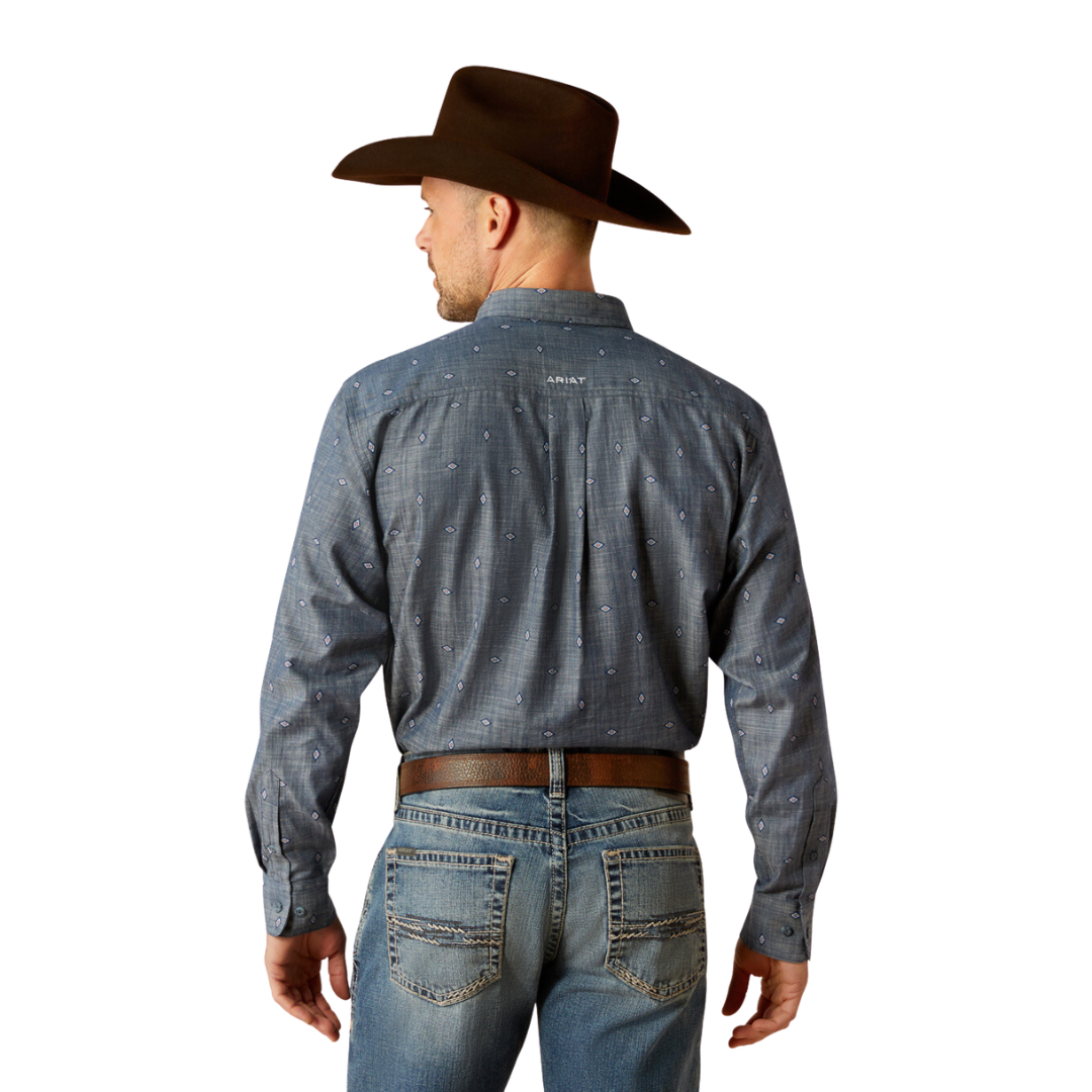 Ariat Men's Robert Chambray Blue Shirt