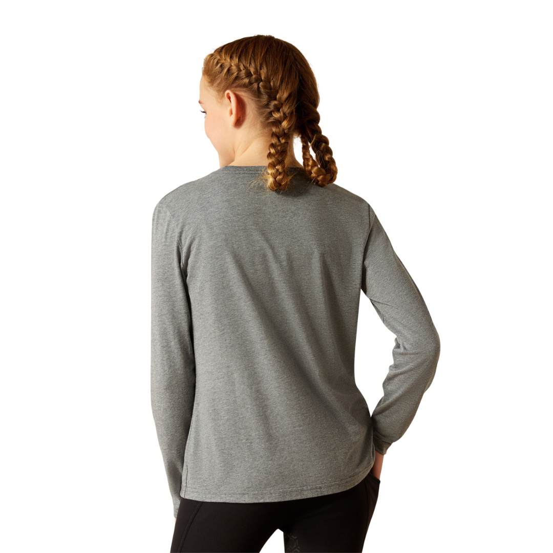 Ariat Youth Girl's Champion Pony Heather Grey Shirt