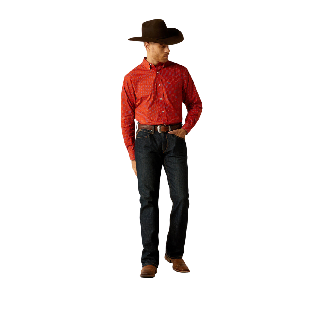 Ariat Men's Lucian Orange Shirt