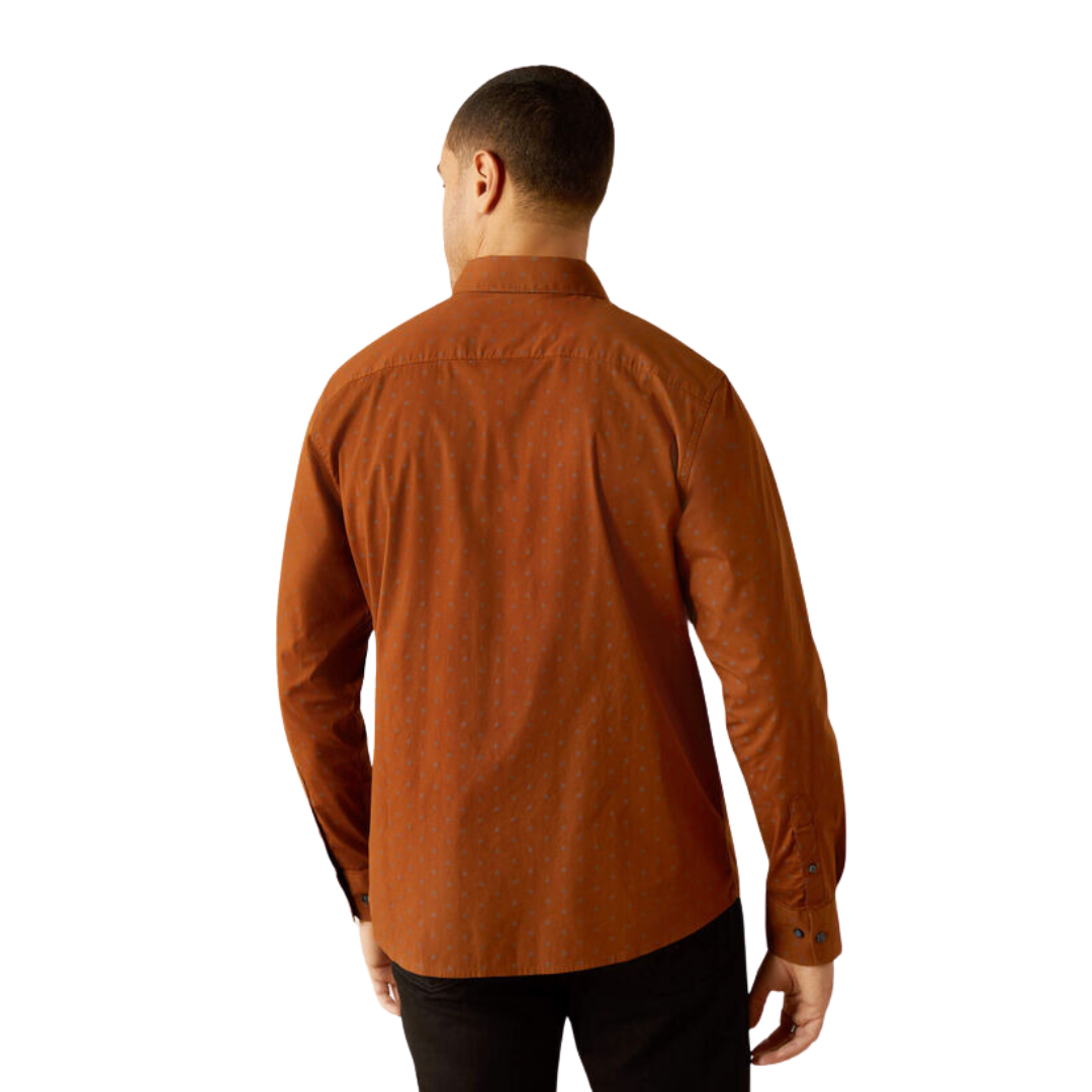 Ariat Men's Mickey Modern Fit Brown Shirt
