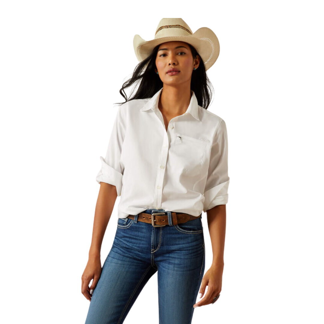 Ariat Women's Venttek Stretch White Shirt