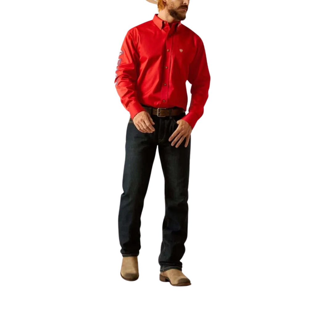 Ariat Men's Team Logo Red Shirt