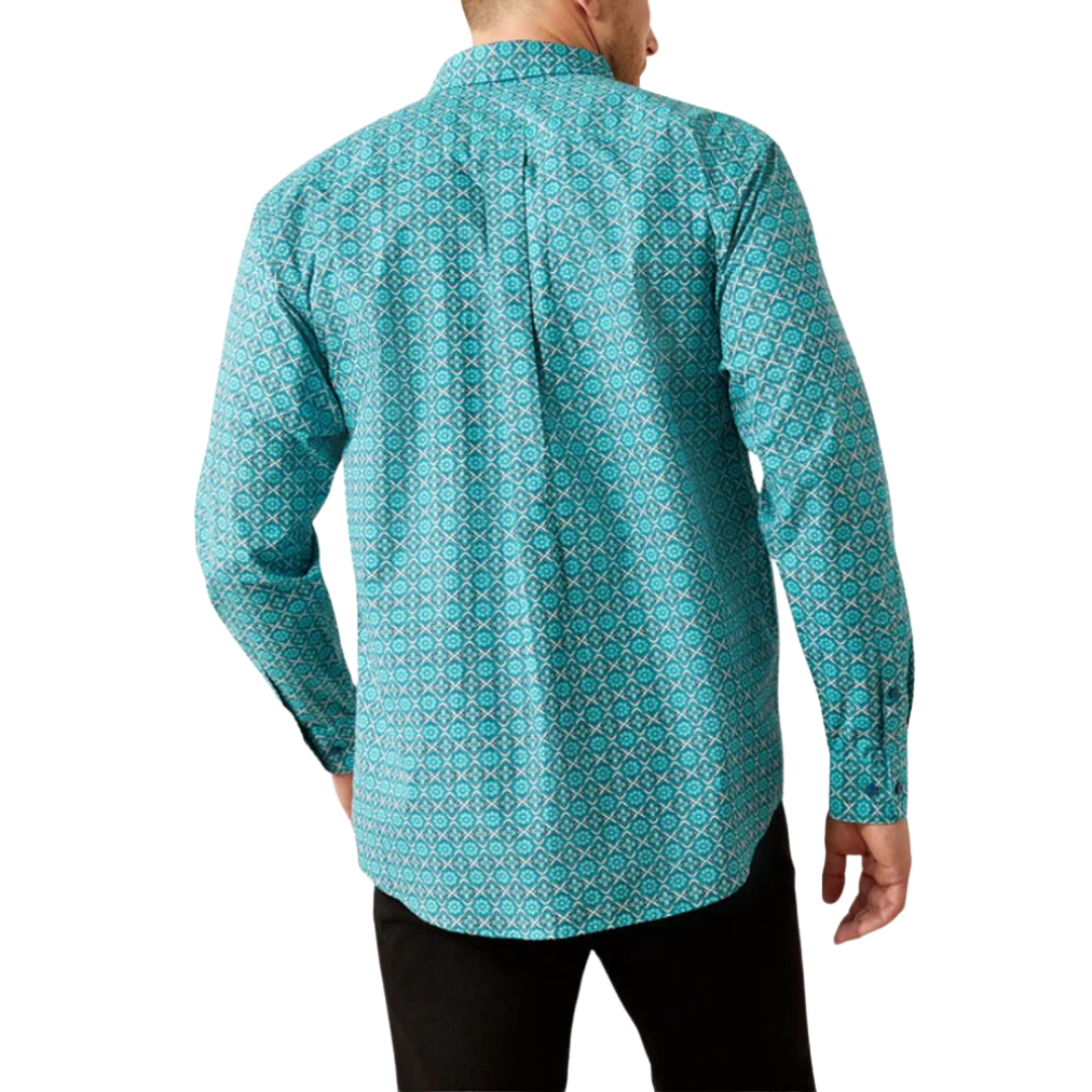 Ariat Men's Jordy Print Blue Shirt