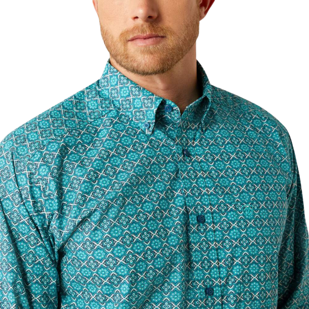 Ariat Men's Jordy Print Blue Shirt
