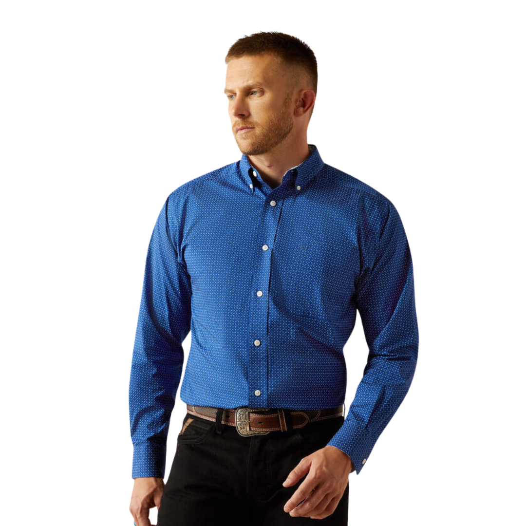 Ariat Men's Wrinkle Free Bodie Classic Navy Shirt