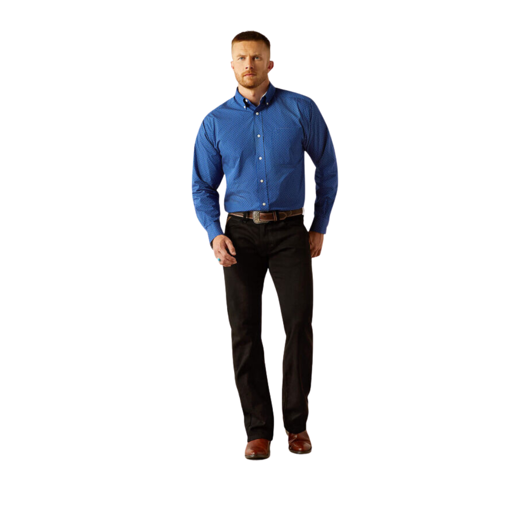 Ariat Men's Wrinkle Free Bodie Classic Navy Shirt