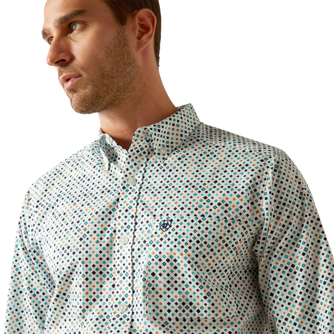 Ariat Men's Jansen Print Blue Shirt