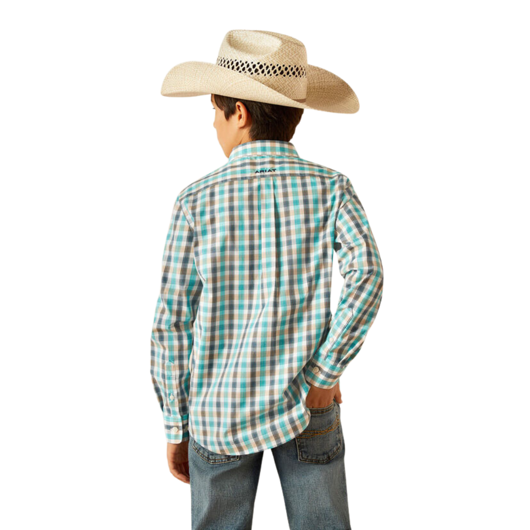 Ariat Youth Boy's Pro Series Johnathan Navy Shirt