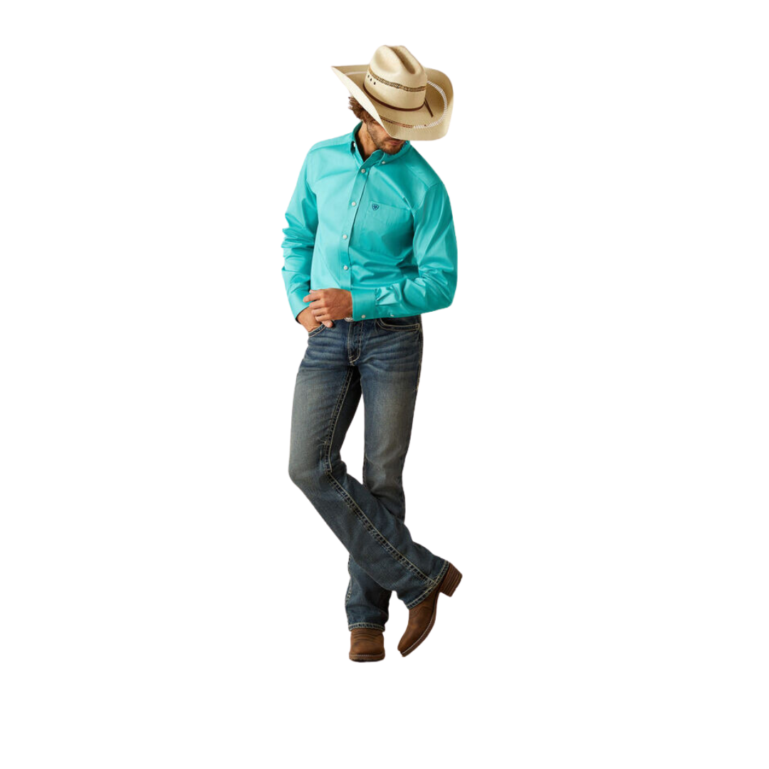 Ariat Men's Venttek Outbound Turquoise Blue Shirt