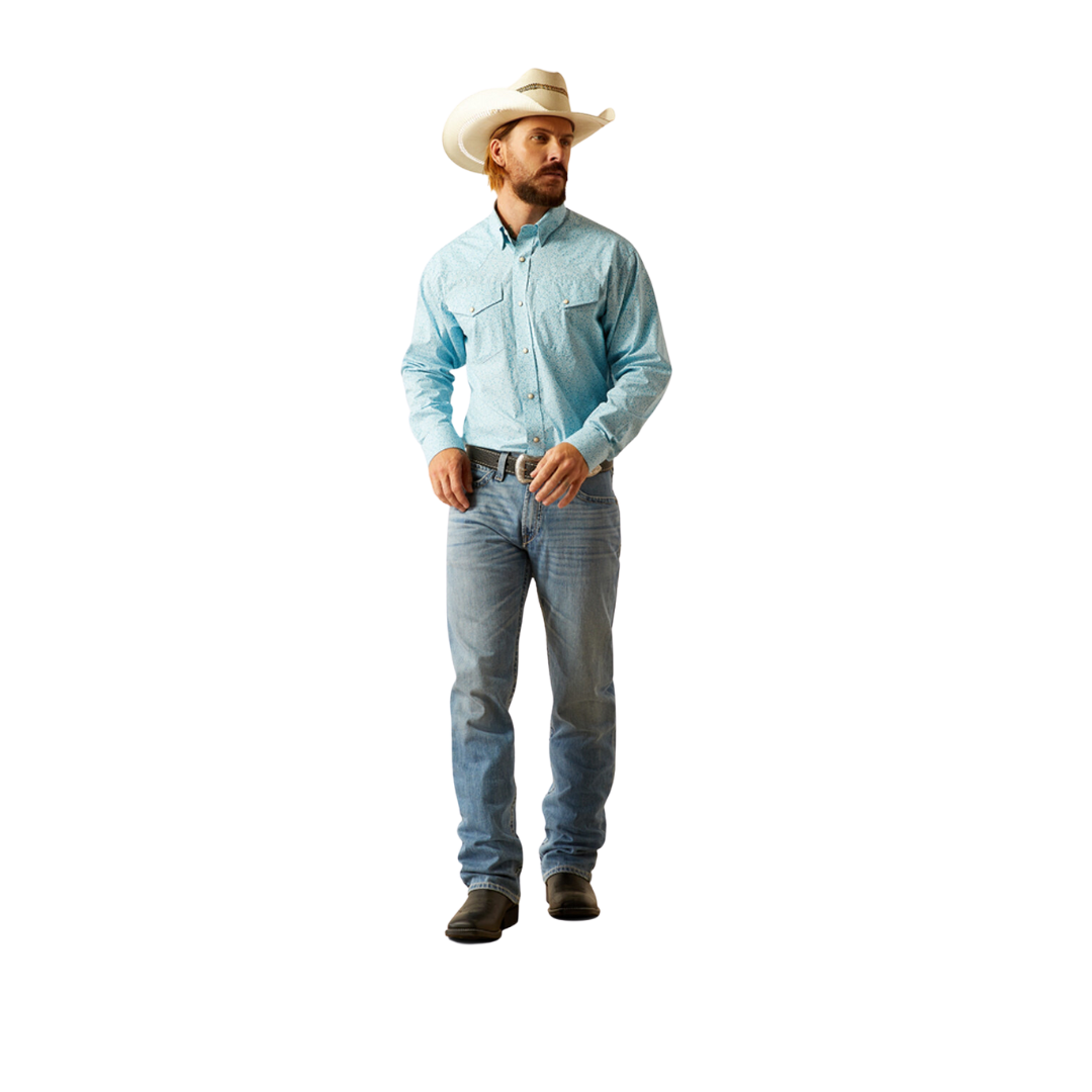 Ariat Men's Folke Classic Fit Turquoise Shirt