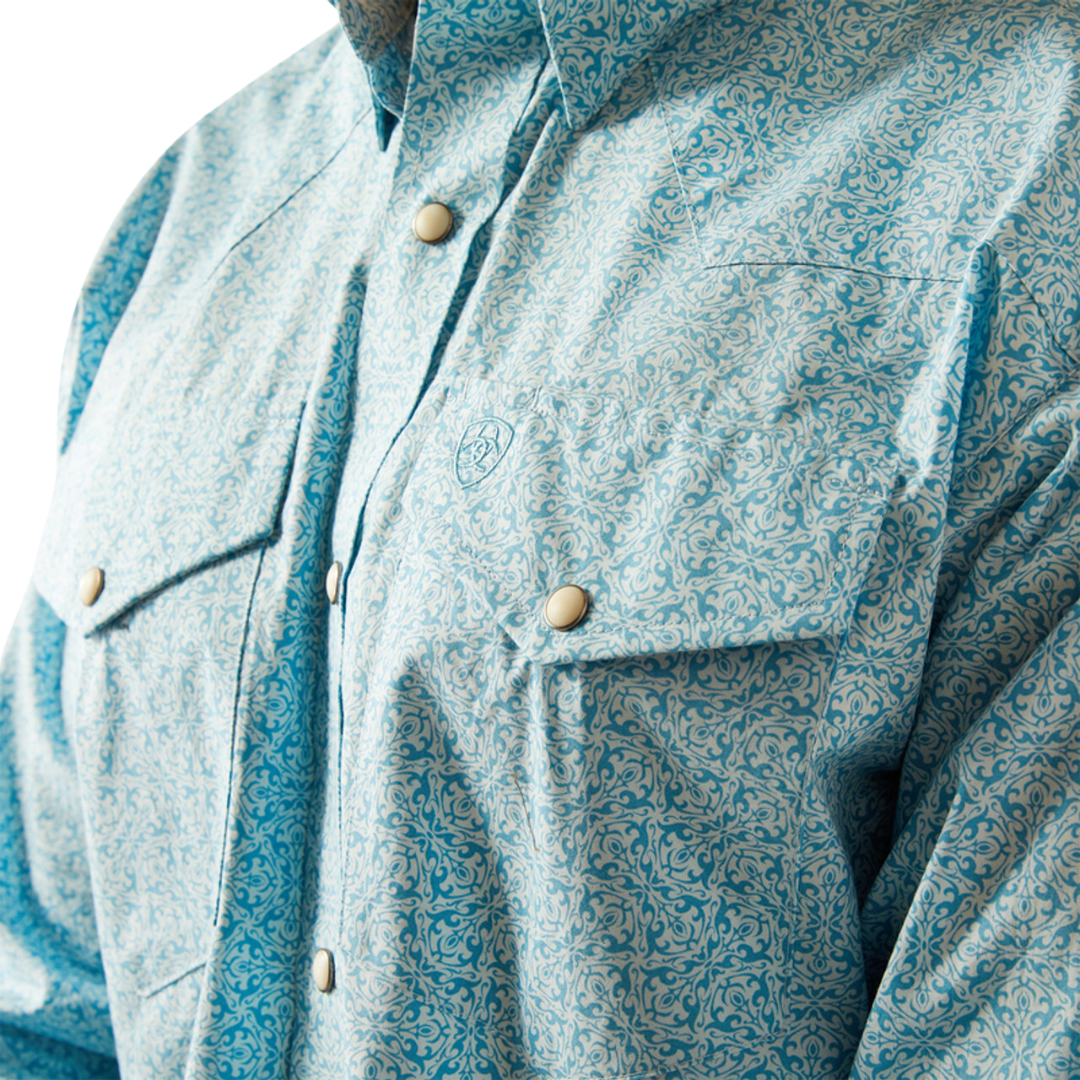 Ariat Men's Folke Classic Fit Turquoise Shirt