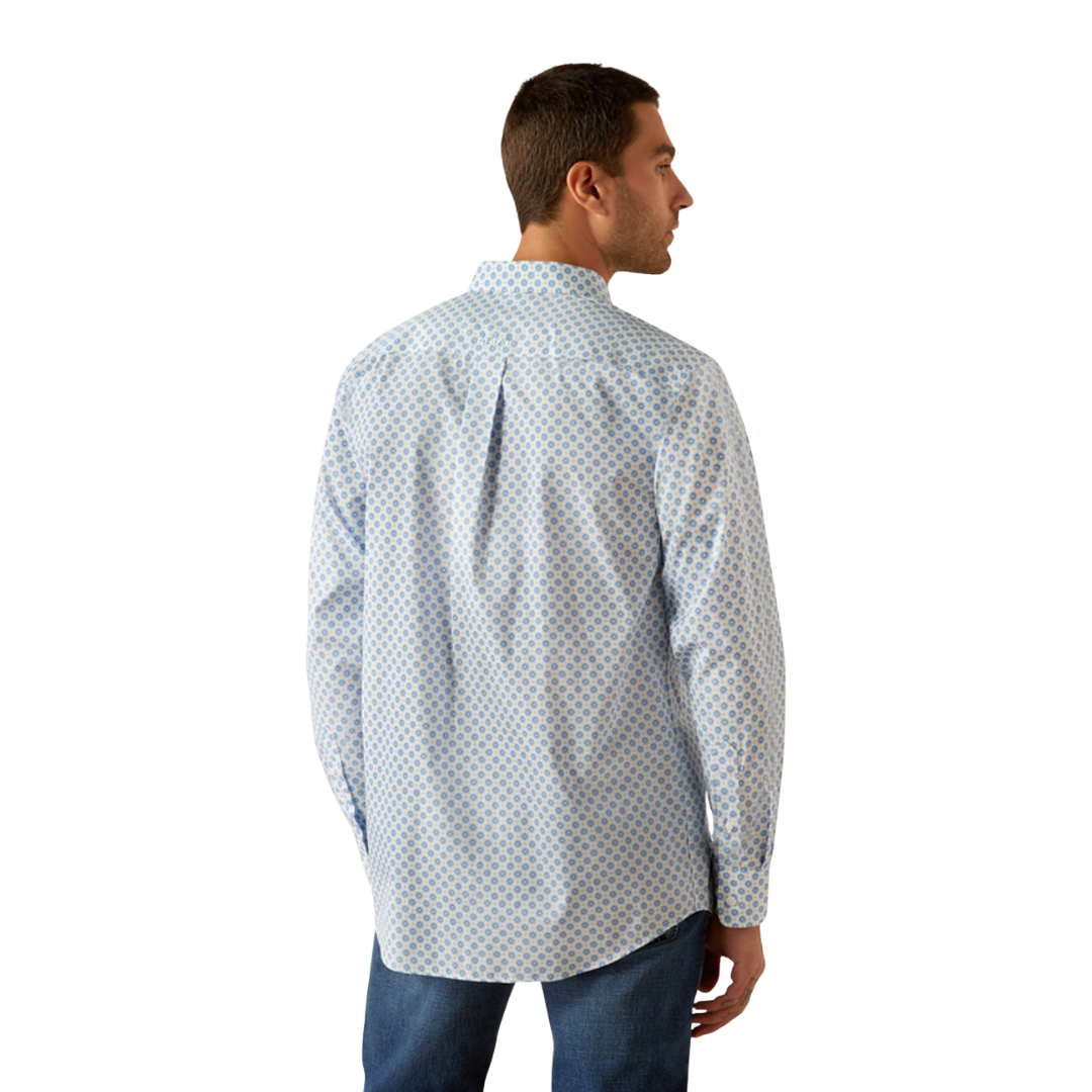 Ariat Men's Booker Wrinkle Dree Blue Shirt