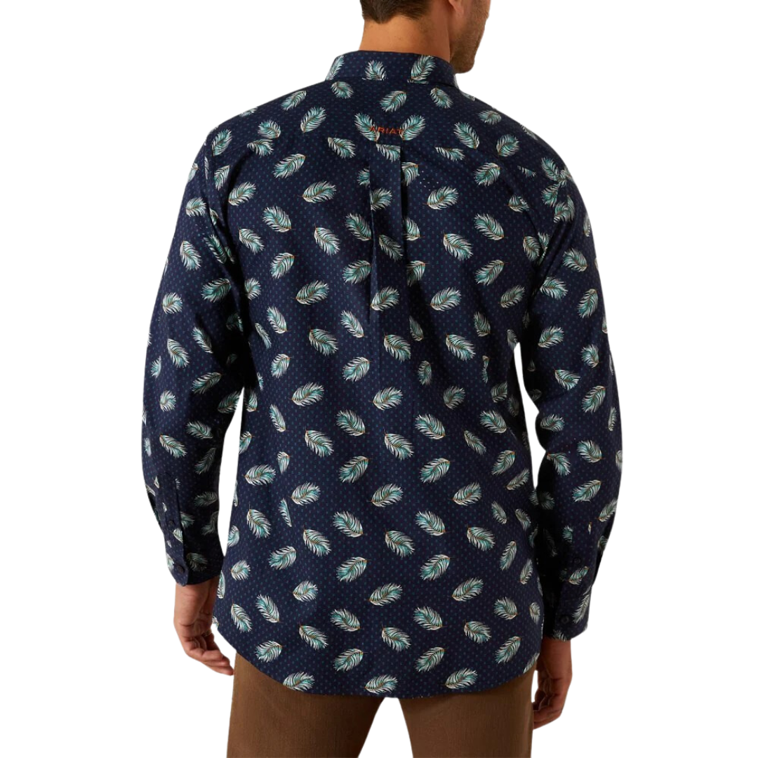 Ariat Men's Jacy Fitted Shirt Navy Shirt