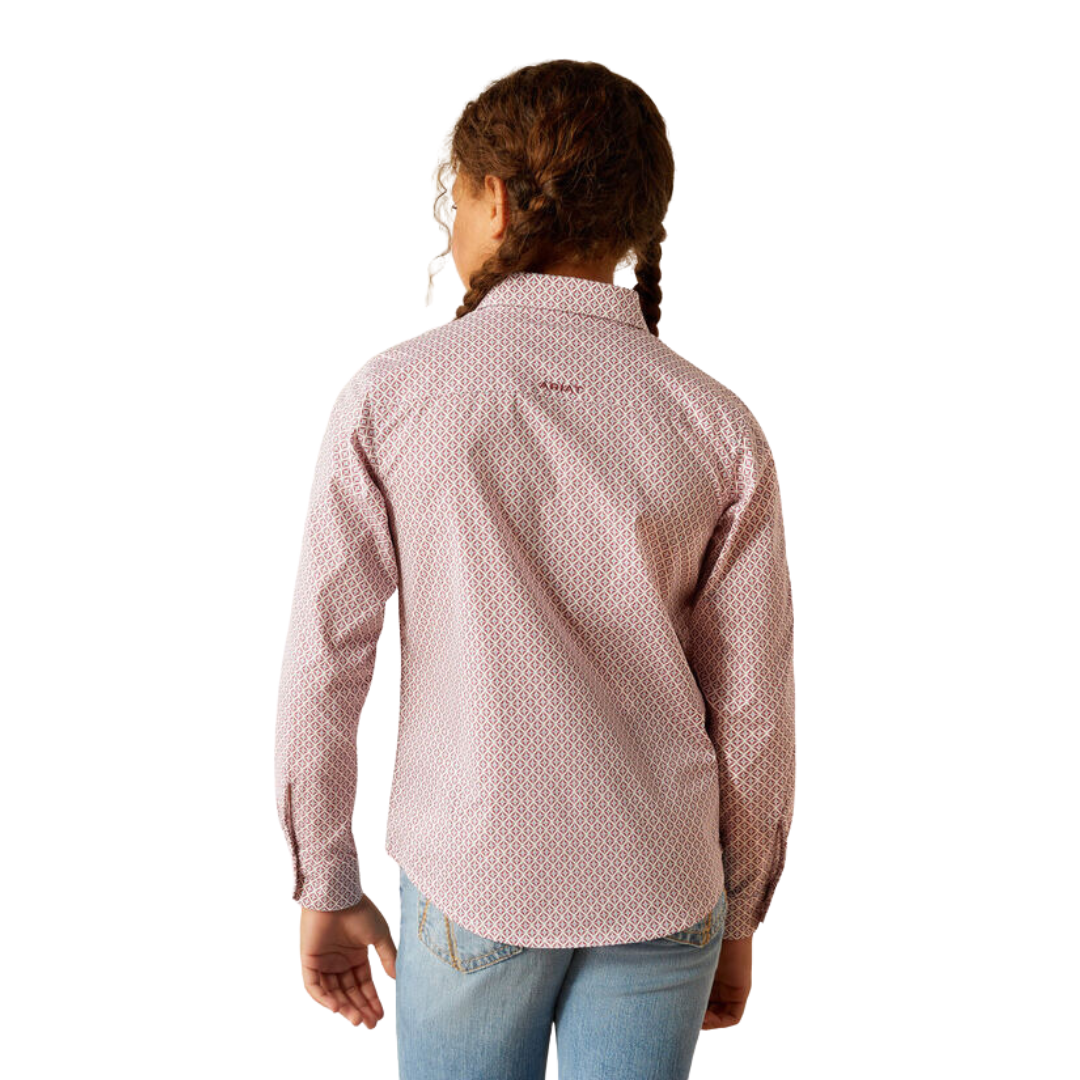 Ariat Youth Girl's Team Kirby Finleigh Geo Print Shirt