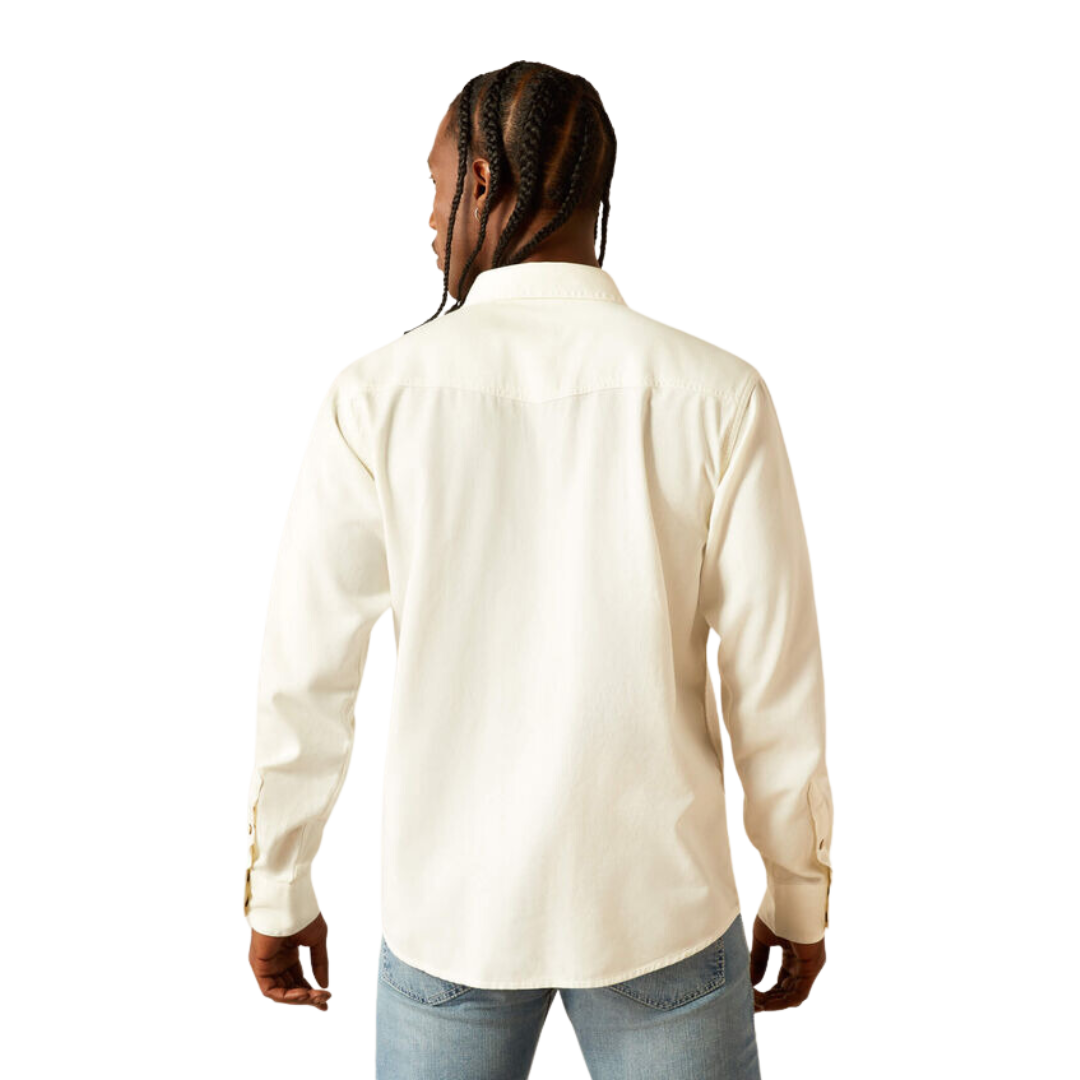 Ariat Men's Jurlington Retro Fit Off White Shirt