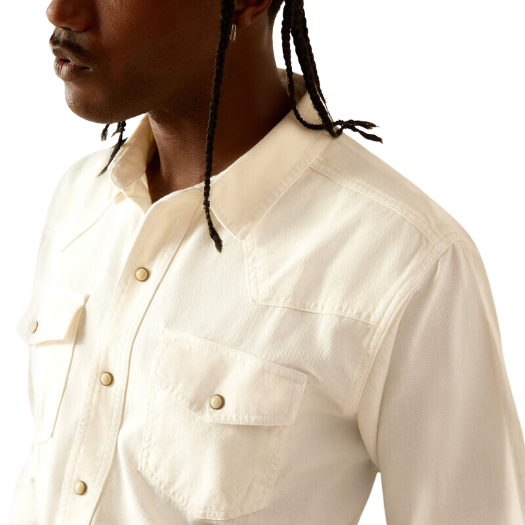 Ariat Men's Jurlington Retro Fit Off White Shirt