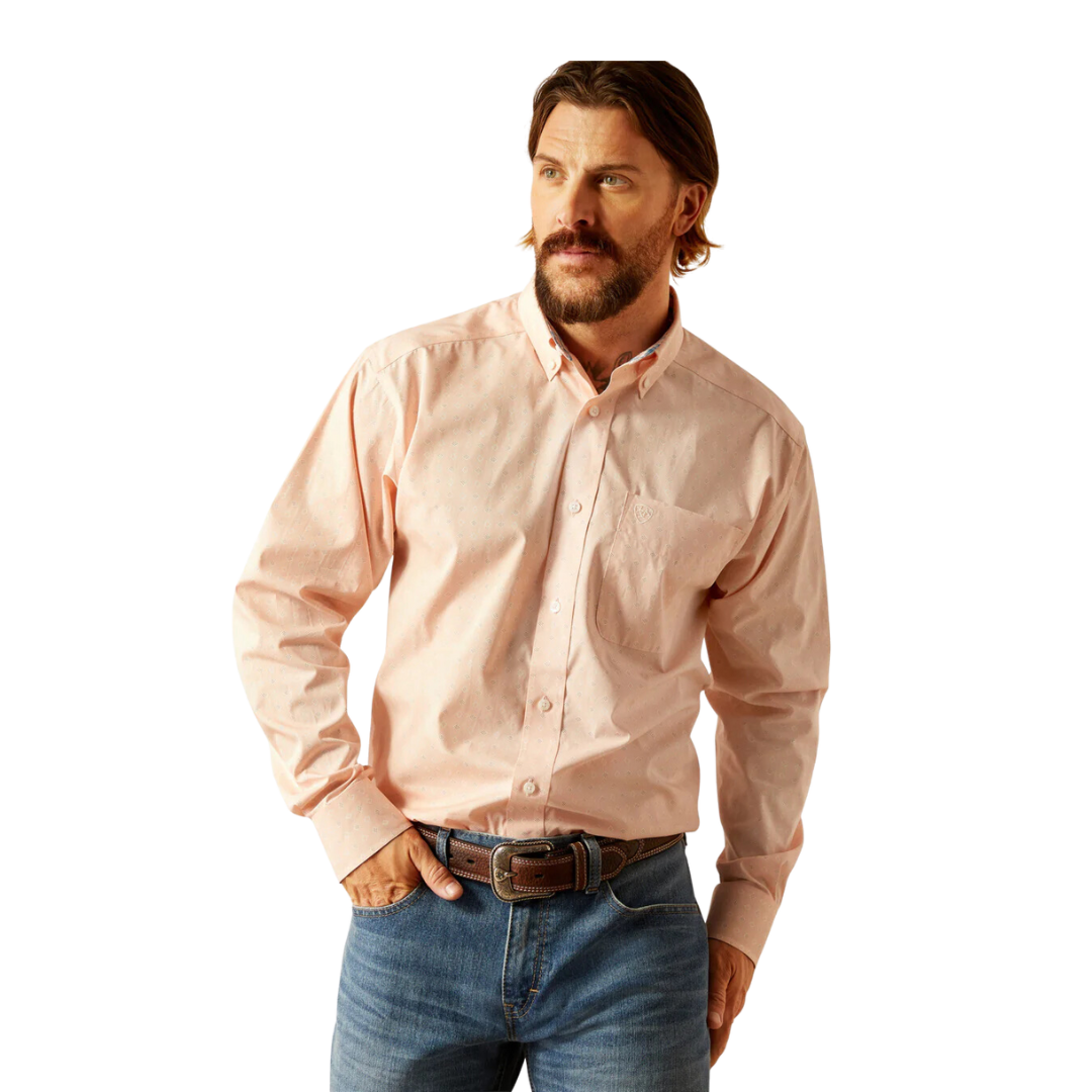 Ariat Men's Classic Fit Ashton Pink Shirt