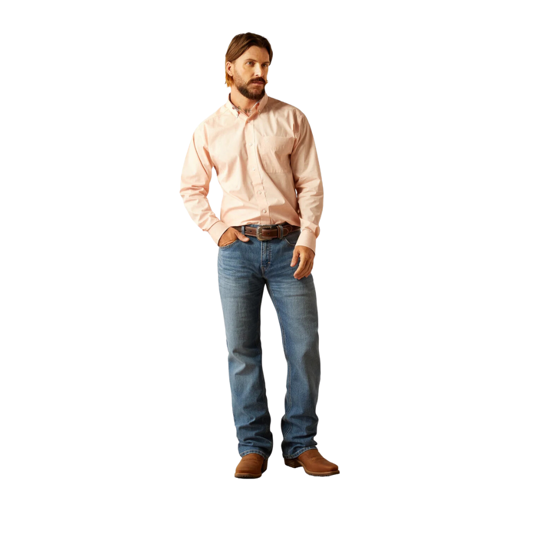 Ariat Men's Classic Fit Ashton Pink Shirt