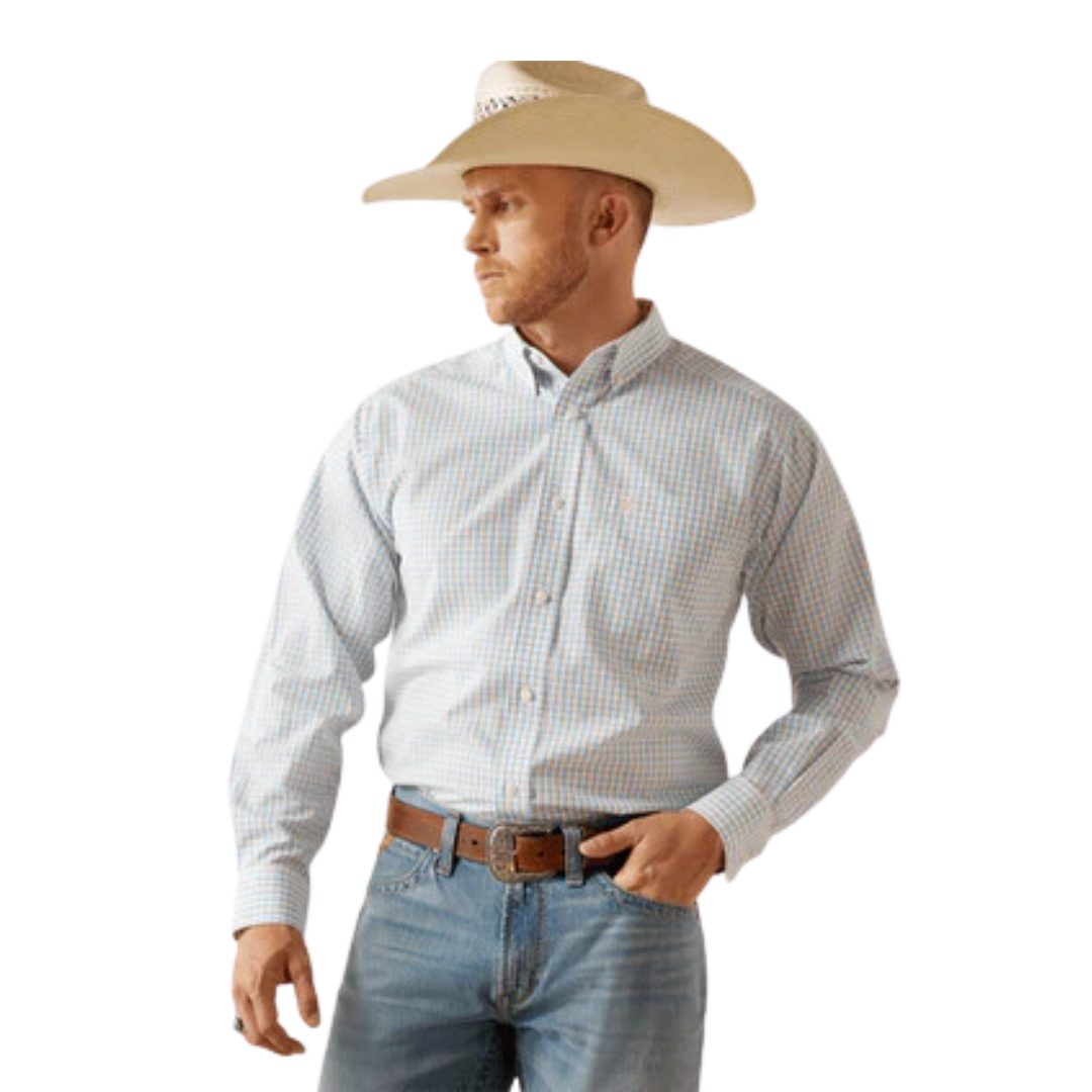 Ariat Men's Wrinkle Free Alan Blue Shirt