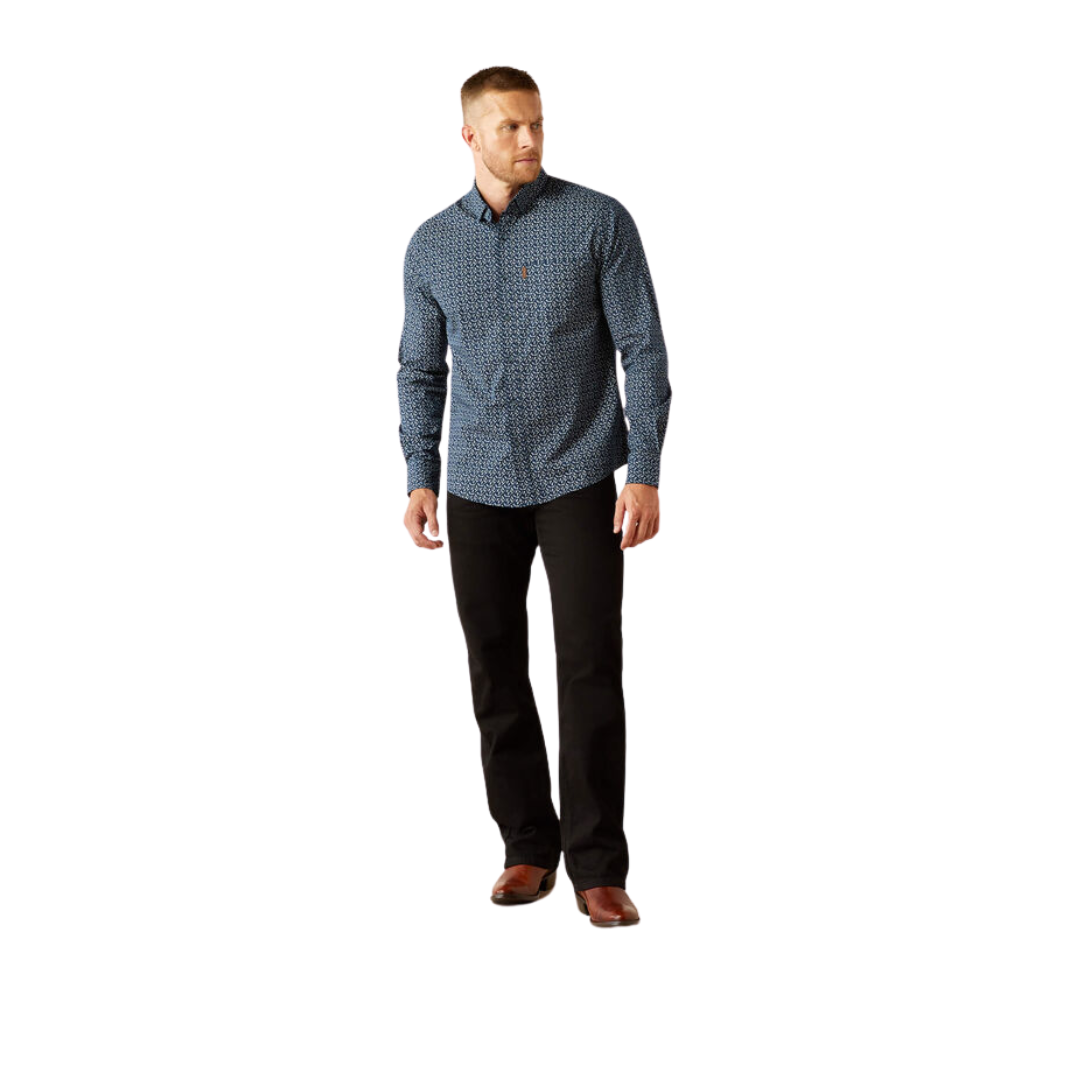 Ariat Men's Marin Modern Fit Navy Shirt