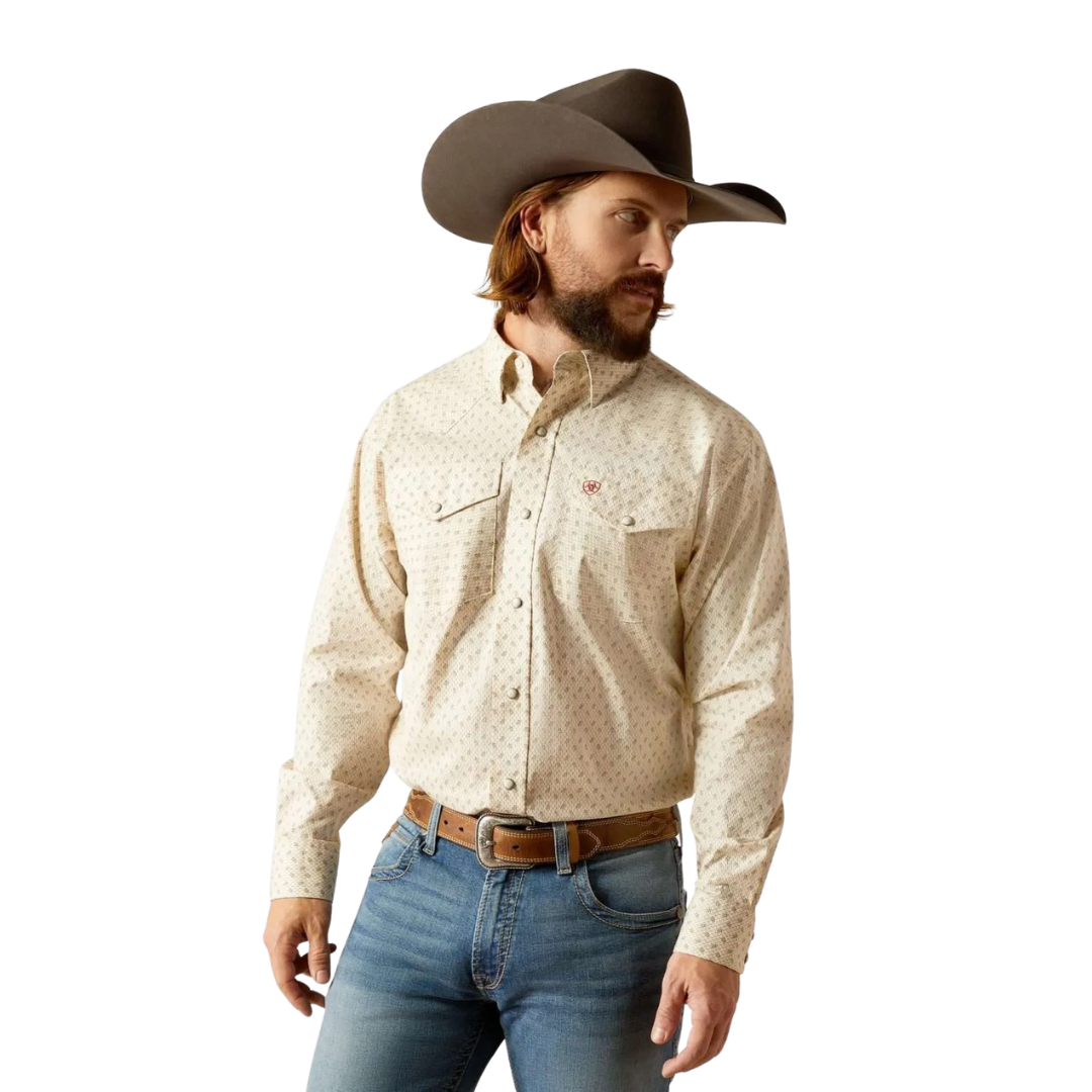 Ariat Men's Salem Off White Shirt