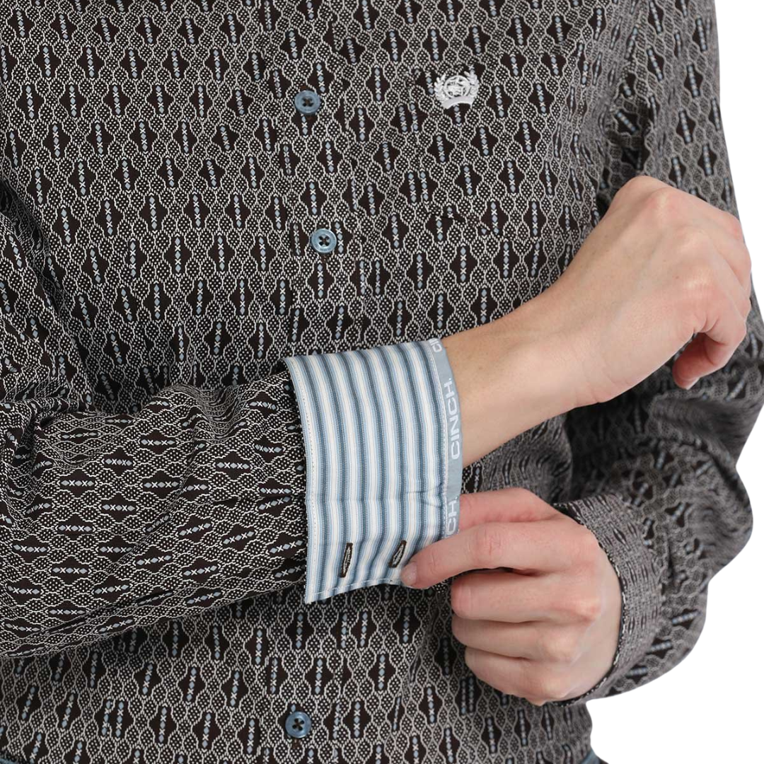 Cinch Women's Geometric Print Western Brown Shirt