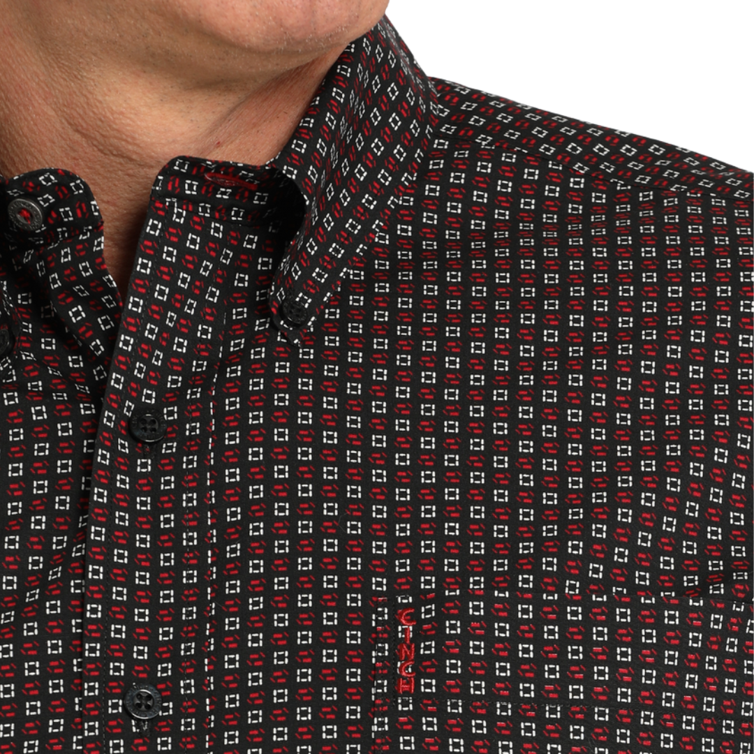 Cinch Men's Print Modern Black Shirt