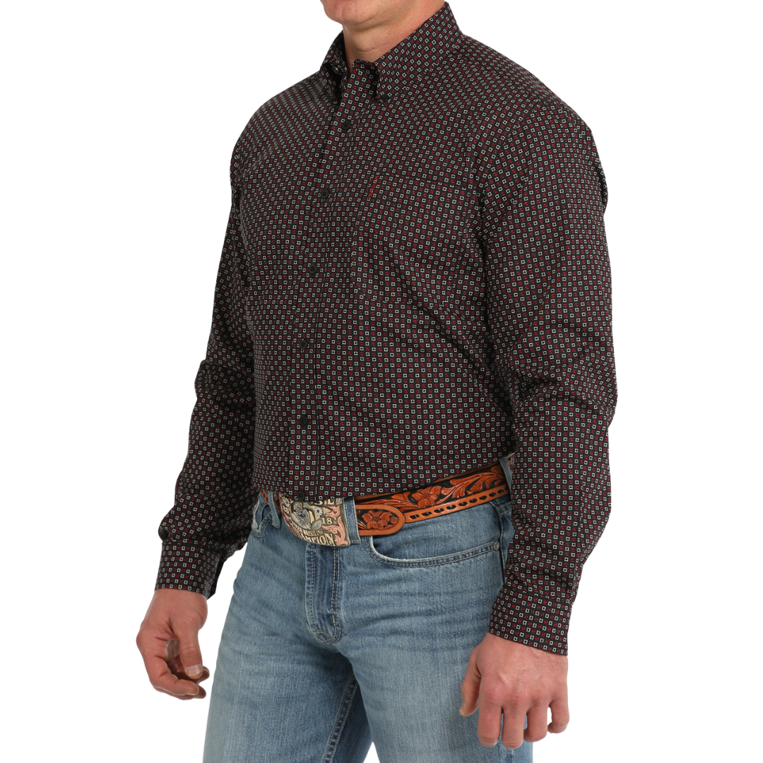 Cinch Men's Print Modern Black Shirt