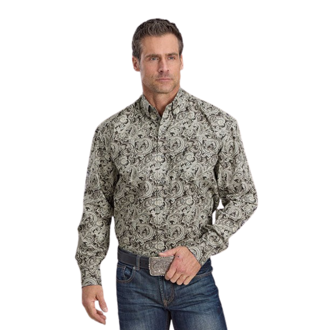 Stetson Men's Silver Paisley Shirt