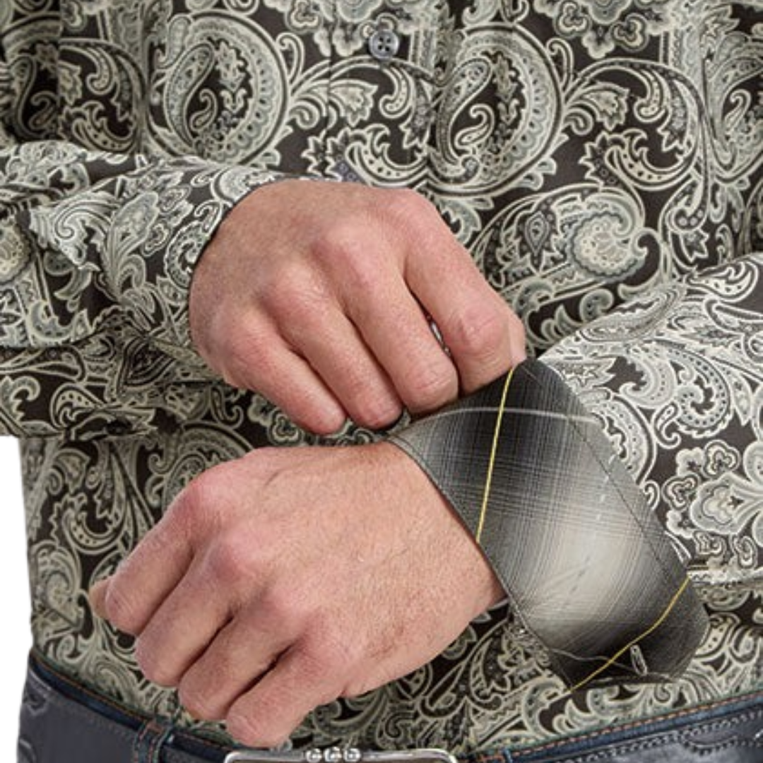 Stetson Men's Silver Paisley Shirt