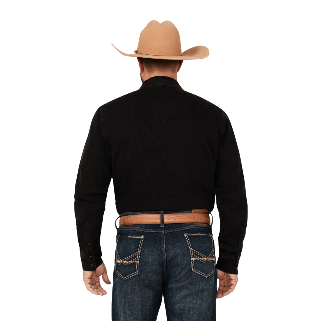 Panhandle Slim Men's Denim Western Black Shirt