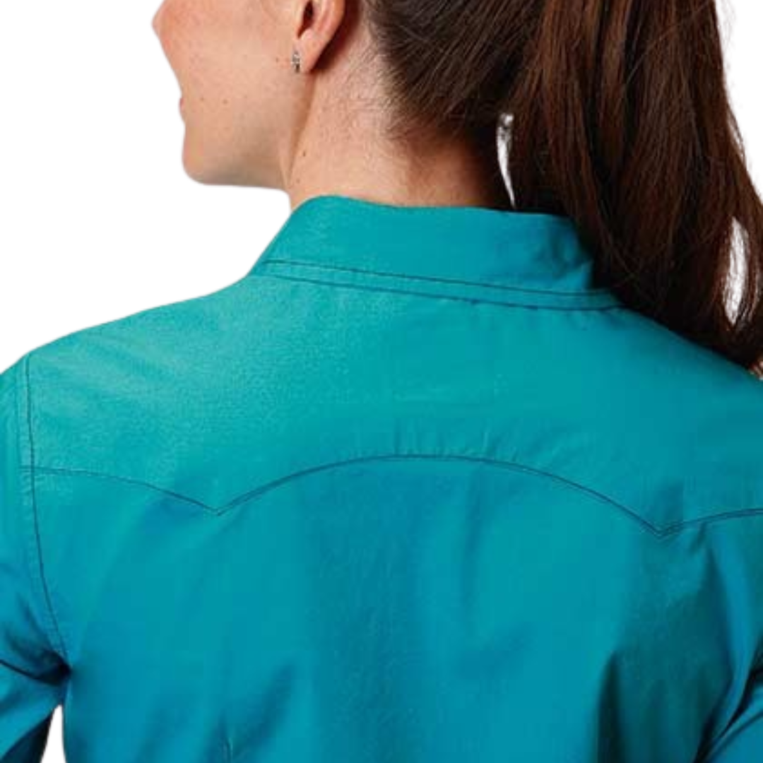 Roper Women's Western Snap Teal Shirt