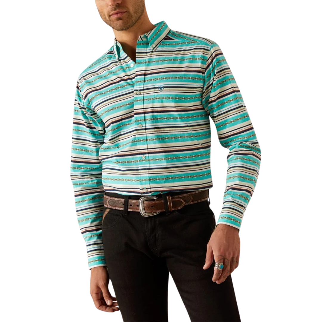 Ariat Men's Jimmie Turquoise Shirt